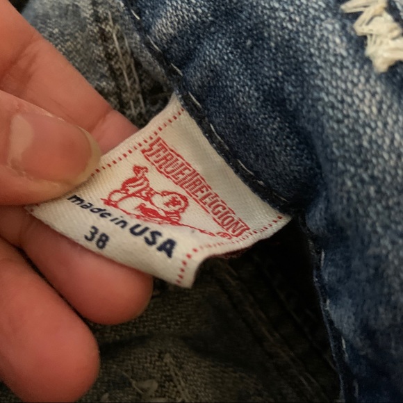 [SOLD] True Religion Mens Joey Blue Denim Super T Bootcut Jeans - Picture 10 of 14